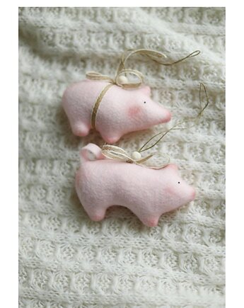 Świnki zawieszki na choinkę komplet, Kruszek