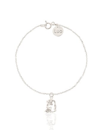 Bransoletka srebrna ze znakiem zodiaku Wodnik, LUO