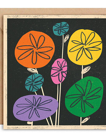 Kartka Flowers  + koperta, MUKI design