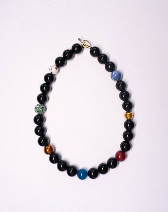 Naszyjnik z dużych kamieni, Flow handmade