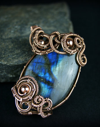 Wisiorek z labradorytem, Blue Pearl Art