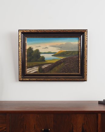 Obraz Pejzaż z pagórkami, lata 70, autor: V. Kier, Przetwory design