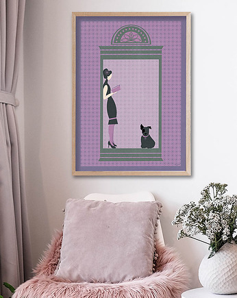 Wykradzione chwile z książką - plakat 50x70 cm, minimalmill