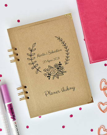 Planer ślubny organizer terminarz planner wianek, Papiernik