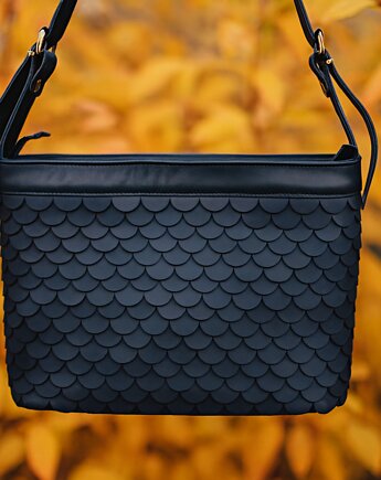 Torebka ze skóry Handmade - Czarna, AnemoneDream