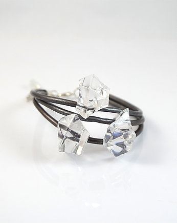 Bransoletka - Kryształy lodu, grafitowa, yenoo