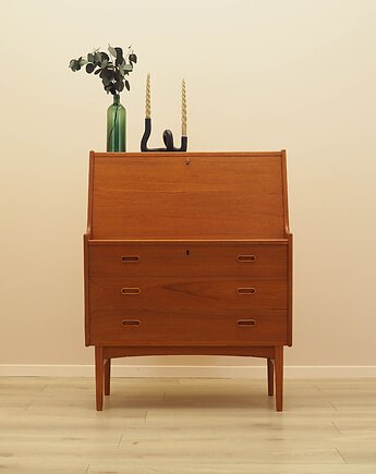 Sekretarzyk tekowy, duński design, lata 60, A W Iversen, Vinde M, Przetwory design