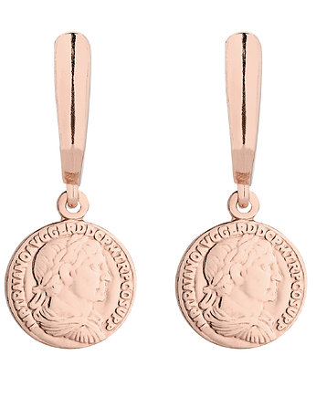 Kolczyki z monetami z różowego złota, ZAMIŁOWANIA - Spersonalizowany prezent