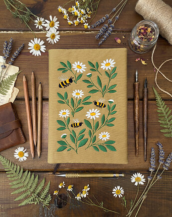 Haftowany notes - pszczoły, PanFelicjan