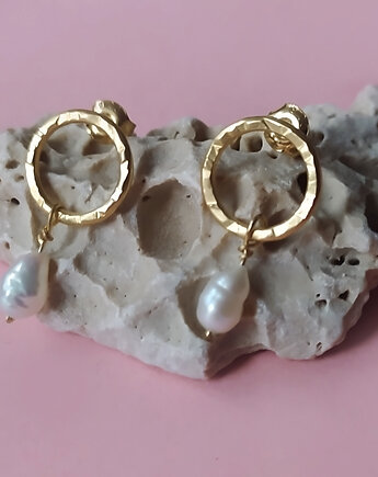 Kolczyki Plates Gold - srebro 925 pokryte 24K złotem, Friedman Jewelry