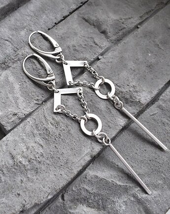 Kolczyki srebrne Geometry , RayOfArt