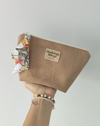 Mała Kosmetyczka HANA Spring Meadow - kosmetyczka z nubuku, Słodkiego Miłego Szycia
