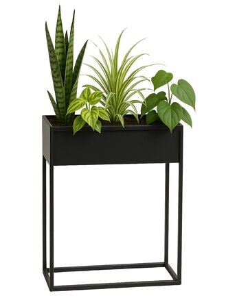 Kwietnik Metalowy CUBO 80x60cm czarny, JAKPOLDESIGN