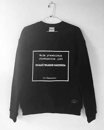 Bluza unisex z cytatem, Schopenhauer, "Marzenia", Golden Lips