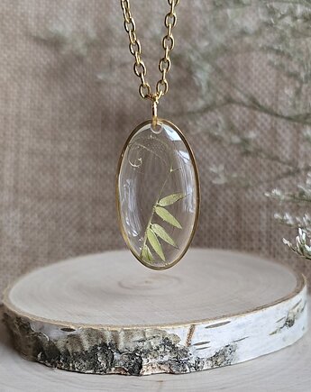 Wieczne kwiaty złota zawieszka prawdziwe kwiaty listki, zkwiatem