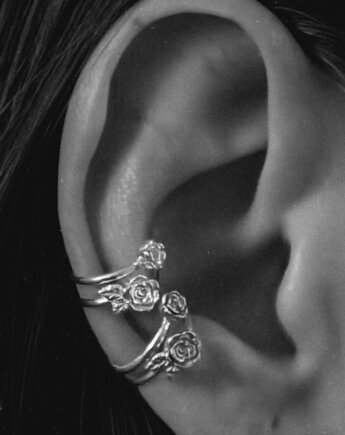 Nausznica róża kolczyk jedna, Vander jewelry