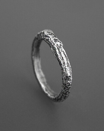 Obrączka, Topione Srebro, Pastelove Jewelry