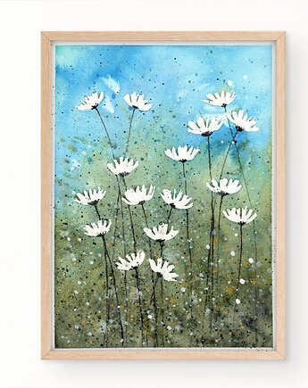 Oryginalna akwarela.  Łąka  A4, Malgorzata Domanska