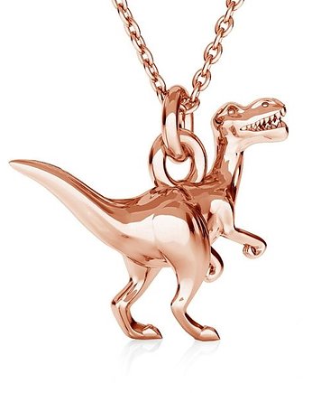 DINOZAUR - naszyjnik srebro, złoto, róż, ISSI Jewelry