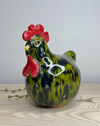 Kurka ceramiczna - zielona #2, PIEGO Ceramika