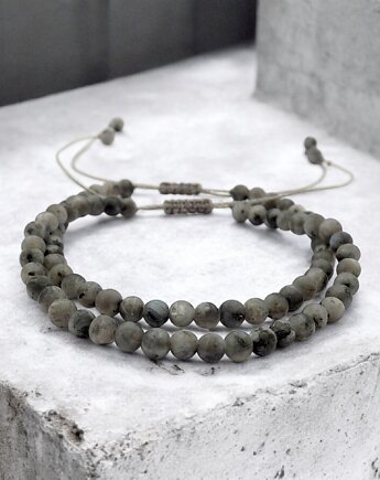 Matowe kamienie norweskie Komplet bransoletek, galeria nuit