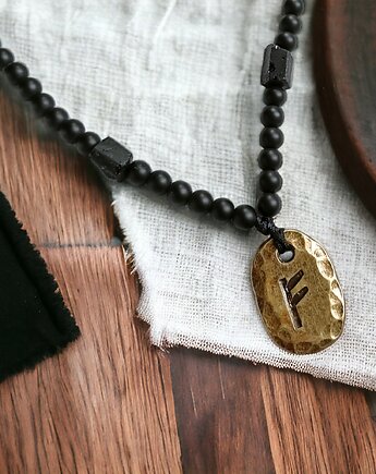 Runa FEHU : bogactwo materialne i duchowe : z zapięciem, kaktusia