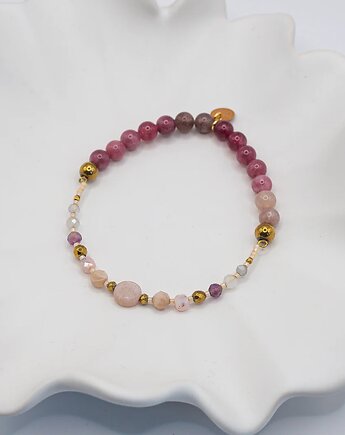 Bransoletka z Kamieniem Słonecznym i Turmalinem