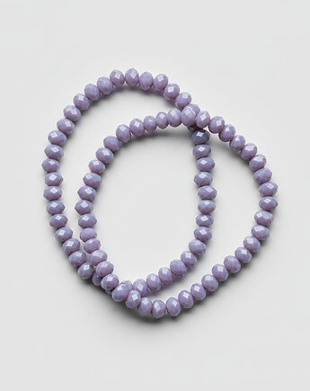 Zestaw Dwóch Fioletowych Bransoletek z Kryształków Szklanych, All My Jewelry