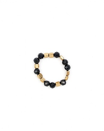 Pierścionek Black&Gold, Kulka Bransoletki