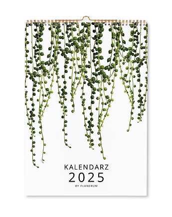 Kalendarz ścienny na Spirali Botaniczny A3 Premium 2025, Planerum