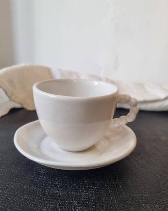 Zestaw - filiżanka z talerzykiem, krusz art