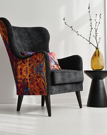 Fotel Sheltin, Kolorowy uszak, GreyHorse design