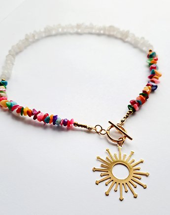 Naszyjnik choker - Masa perłowa-kwarc, NK PRODUCTS