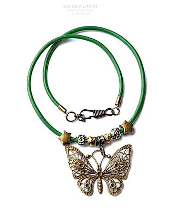 Motyl uosobienie beztroski radości przemian w uroczym naszyjniku handmade GIFT, Galeria Limart