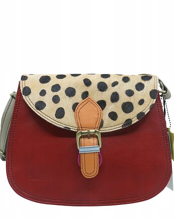 Torebka damska listonoszka skórzana klapka w zwierzęcy wzór eko OLIVKA, Olivka Warsaw