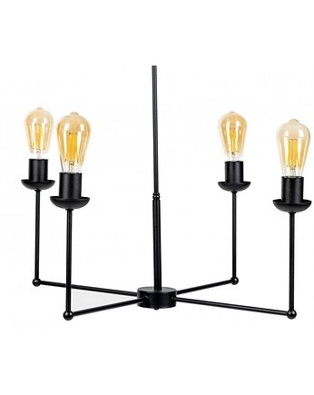 Lampa loftowa szer. 68cm czarna metalowa, Home Design