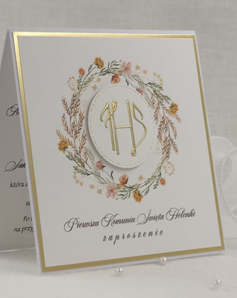 Zaproszenia na Komunię, wzór 43B, Anna Art and Crafts