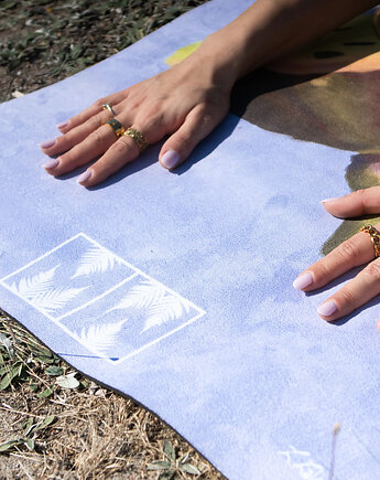 Mata do jogi z mikrofibrą MOSS 4mm Lotos, mikrofibra + naturalny kauczuk, Mellow Ways