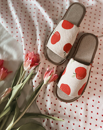 Oryginalne kapcie dla kobiety w jabłka, Apollie&co