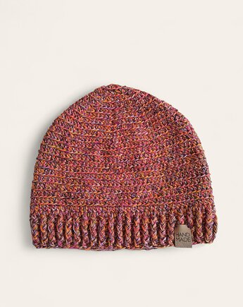 Czapka handmade z wełną merino, Malowane Nitki