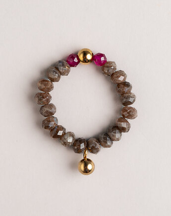 Pierścionek z labradorytu z kulą, Konevka store