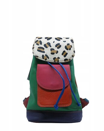 Plecak damski pojemny skórzany skóra naturalna ze skrawków eko OLIVKA, Olivka Warsaw