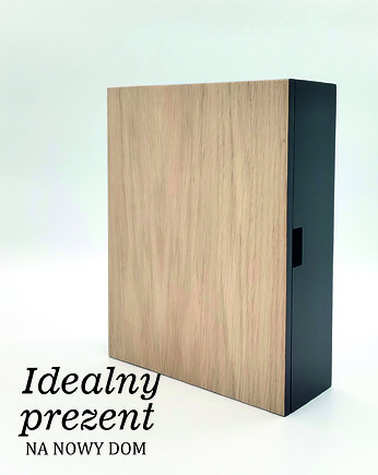 Szafeczka na klucze, czarna, dąb, Silva Drewniane Dekoracje