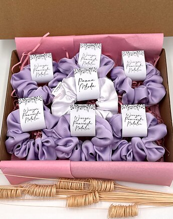 Wieczór Panieński Scrunchies z personalizacją, wu handmade