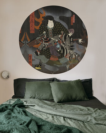 Dots Midnight Warrior - samoprzylepna tapeta w kształcie koła, wallcolors