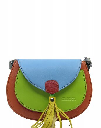 Torebka skórzana damska listonoszka oryginalna kolorowa zero waste OLIVKA, Olivka Warsaw