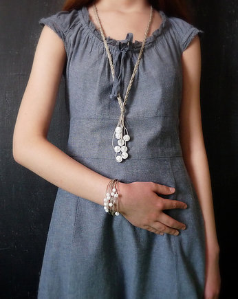 Kryształ górski komplet z bransoletką, galeria nuit