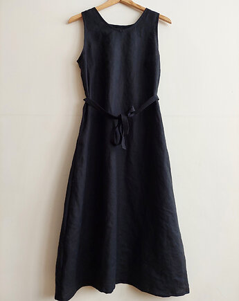 Lniana sukienka BLACKMOO 100% len, madebyjokpa