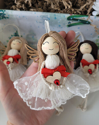 Ozdoby świąteczne- Aniołki 3szt, Seylla pracownia