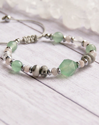 Amulet - SPOKÓJ - awenturyn, jaspis, kaktusia